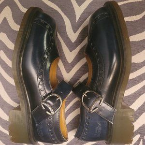 Blue Dr. Martens MIE Vintage Brogue Detail Mary Janes SIZE UK 5 US 7